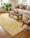 Tribal Terrace Treasures Collection Area Rug -  Incan Isle (Yellow) Square Yellow  lifestyle 84
