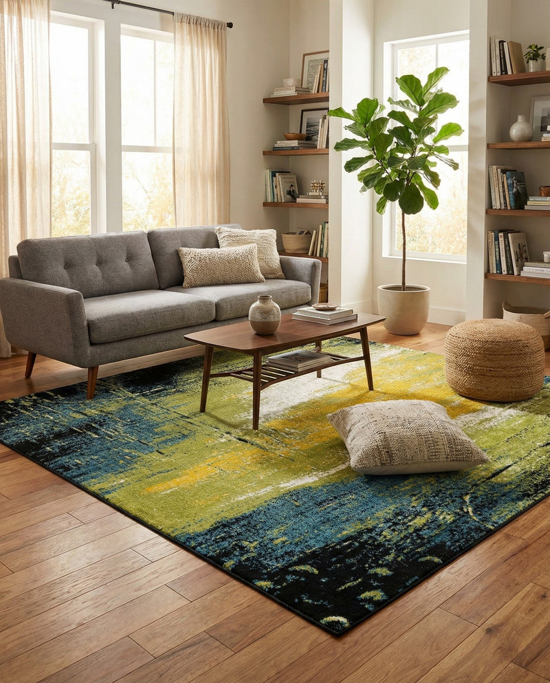 Venetian Elegance Collection Area Rug -  Chioggia Rectangle Light Green  lifestyle 12