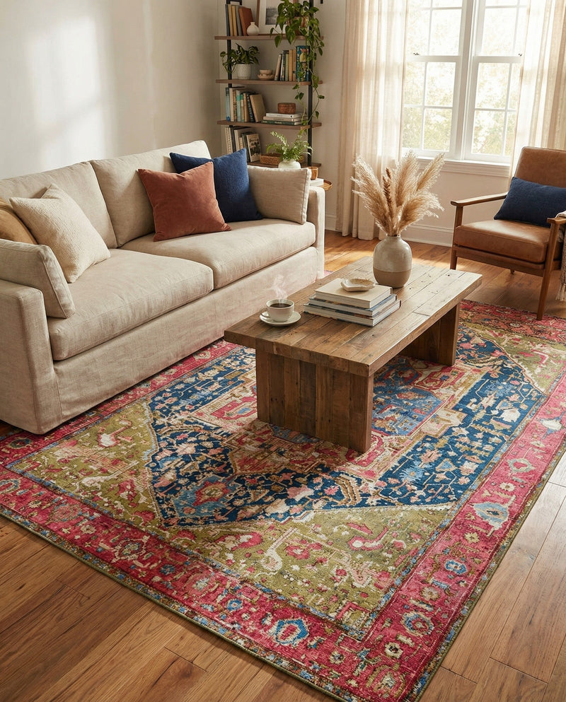 Patio Heritage Collection Area Rug -  Sanctuary Rectangle Multi  lifestyle 47