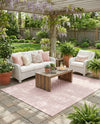 Garden Lattice Charm Collection Area Rug - Arbor (Pink) Rectangle Pink  lifestyle 13