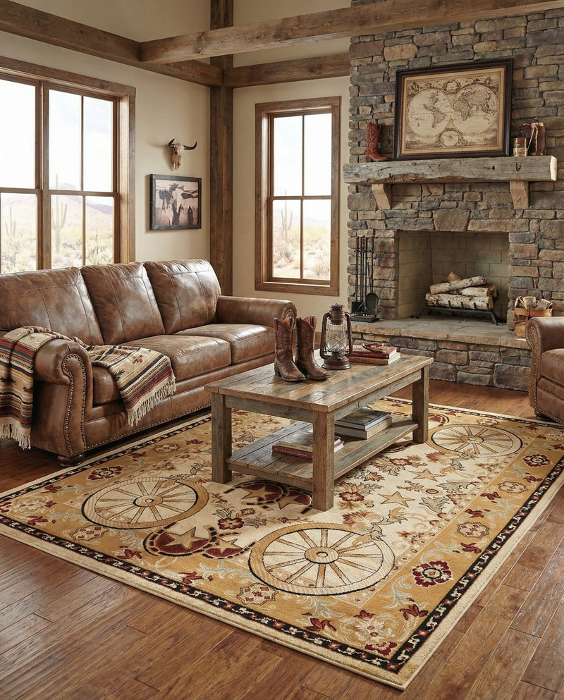 Frontier Trails Collection Area Rug -  Onyx Rectangle Ivory  lifestyle 27