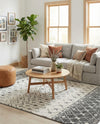 Mediterranean Lattice Collection Area Rug -  Casablanca (Ivory and Gray) Rectangle Ivory and Gray  lifestyle 10