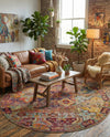 Sierra Collection Area Rug -  Catalina Round Multi  lifestyle 53
