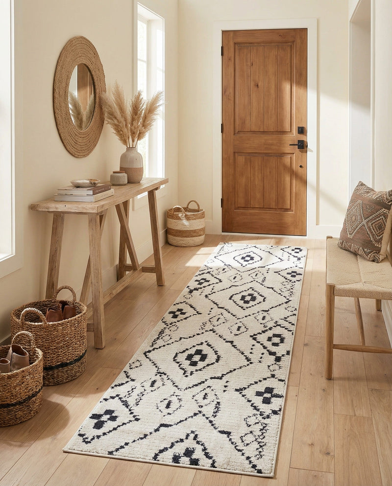 Tangier Treasures Collection Area Rug -  Chefchaouen Runner Ivory  lifestyle 75