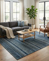 Jewel Oasis Collection Area Rug - Sapphire (Blue) Rectangle Blue  lifestyle 3