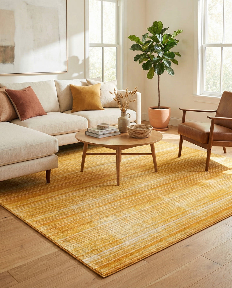 Jewel Oasis Collection Area Rug - Sapphire (Yellow) Square Yellow  lifestyle 27