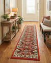 Tabriz Tapestry Collection Area Rug - Sahand (Terracotta) Runner Terracotta  lifestyle 54
