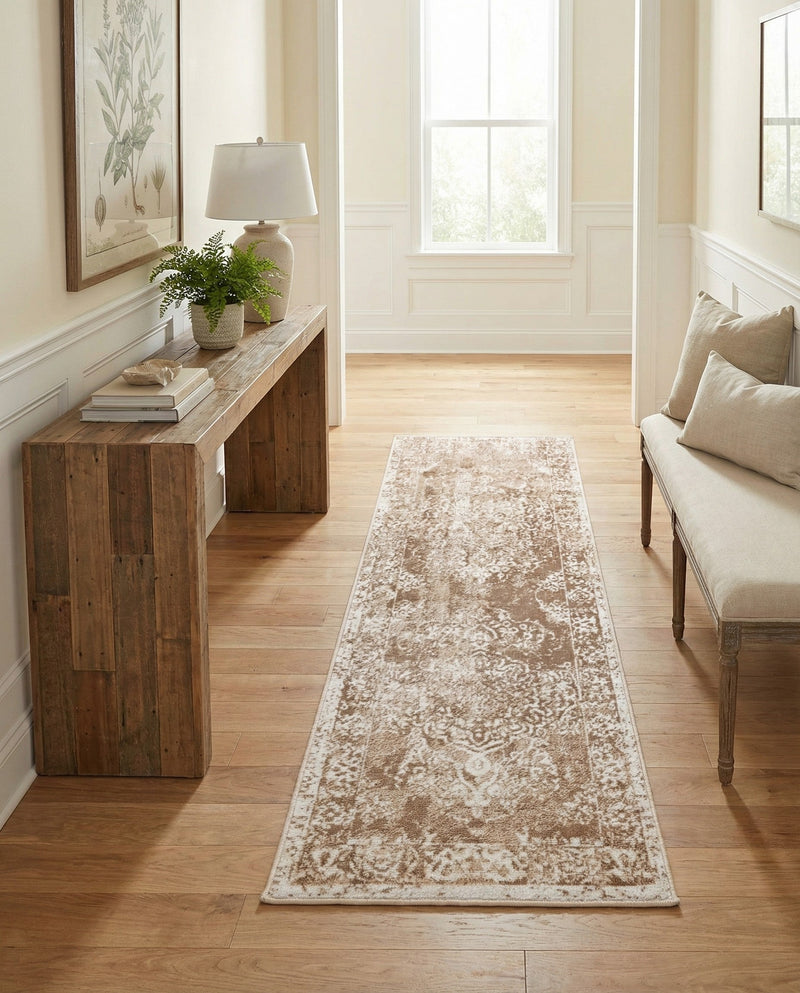 Cambridge Classics Collection Area Rug -  Magdalene (Beige) Runner Beige  lifestyle 78