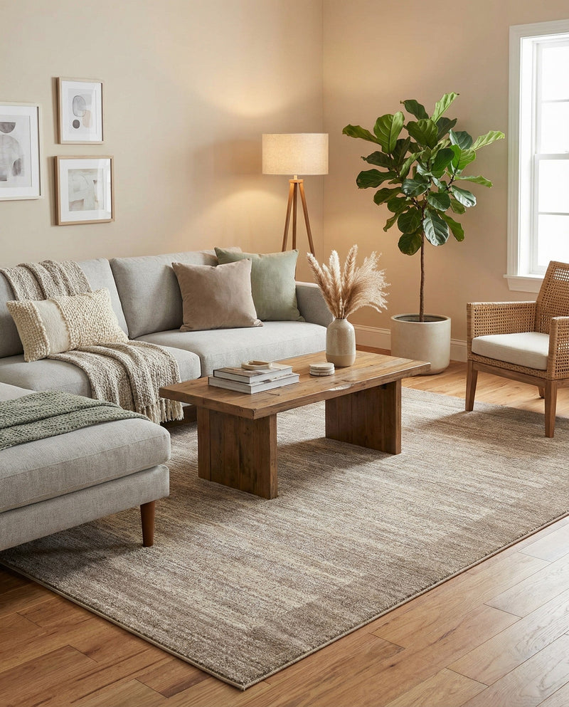 Studio Haven Collection Area Rug -  Conservatory (Beige) Rectangle Beige  lifestyle 17