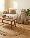 Woven Seaside Jute Collection Area Rug - Varadero Oval Natural  lifestyle 19