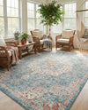 Coastal Haven Collection Area Rug - Seabreeze (Blue) Rectangle Blue  lifestyle 16