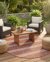 Urban Oasis Rugs Collection Area Rug -  District (Rust Red) Oval Rust Red  lifestyle 46