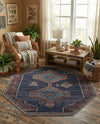 Rovaniemi Collection Area Rug - Lapland Octagon Charcoal and Gray  lifestyle 79