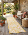 Tribal Terrace Treasures Collection Area Rug -  Incan Isle (Yellow) Runner Yellow  lifestyle 81