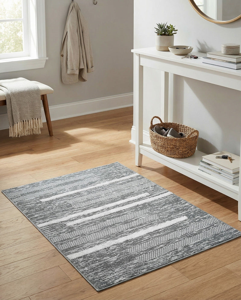 Cathedral Elegance Collection Area Rug - Chapel Rectangle Gray  lifestyle 12