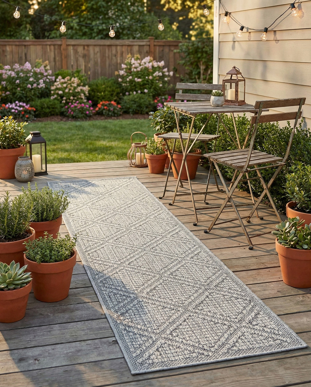 Savannah Pergola Collection Area Rug -  Eden Runner Light Gray  lifestyle 146