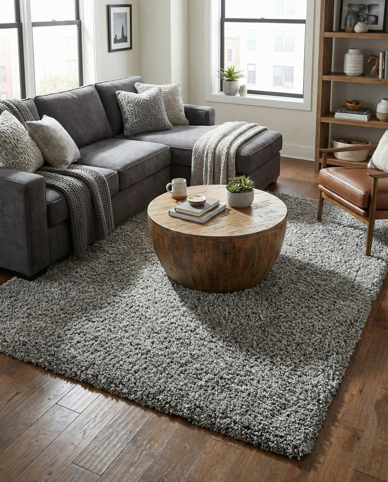 Plush Oasis Collection Area Rug - Serenity (Cloud Gray) Rectangle Cloud Gray  lifestyle 11