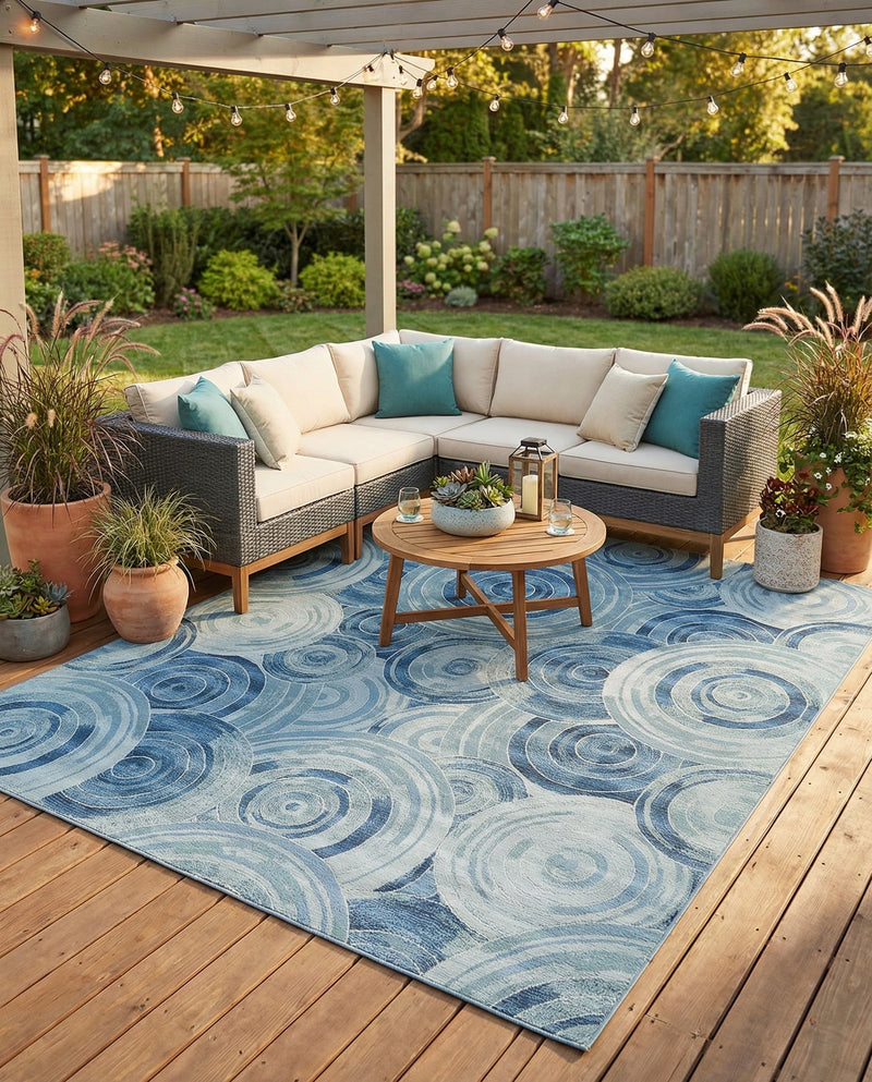 Urban Terrace Collection Area Rug -  Parkside Rectangle Light Blue  lifestyle 17