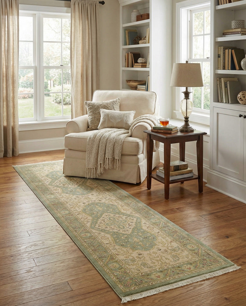 Chelsea Elegance Collection Area Rug -  Twickenham Runner Light Green  lifestyle 88