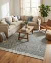 Tulum Trellis Collection Area Rug - Shoreline Rectangle Gray  lifestyle 27