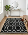 Copenhagen Edge Collection Area Rug -  Tivoli Rectangle Black  lifestyle 38