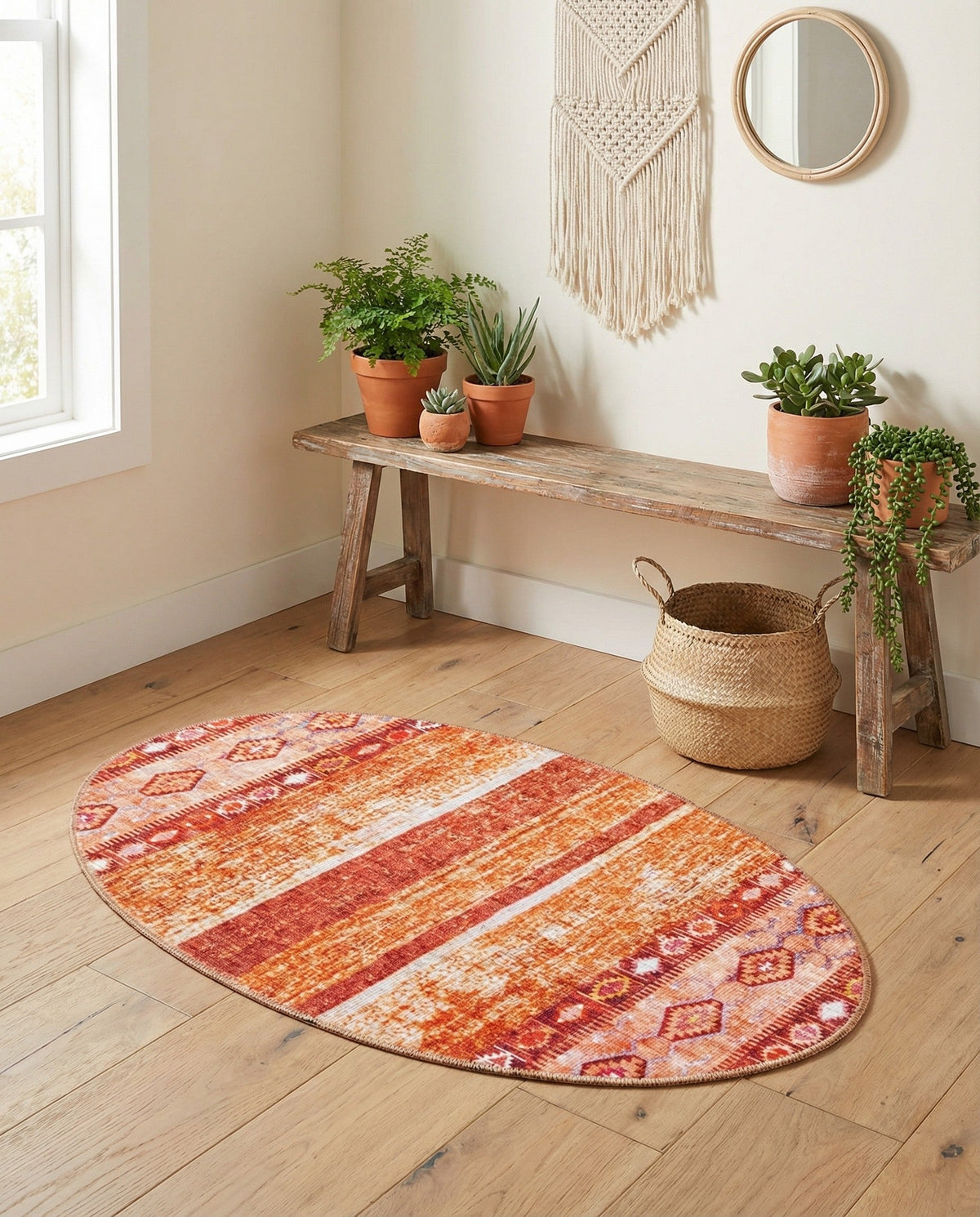 Heritage Elegance Collection Area Rug -  Edinburgh Oval Rust Red  lifestyle 151