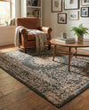 Patio Heritage Collection Area Rug -  Lafayette (Black) Rectangle Black  lifestyle 19