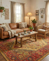 Persian Elegance Collection Area Rug -  Golestan Rectangle Tan  lifestyle 28
