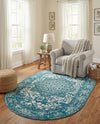 Georgetown Rugs Collection Area Rug - Dupont (Turquoise) Oval Turquoise  lifestyle 29