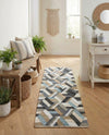 Thar Cotton Collection Area Rug -  Cochin Runner Blue  lifestyle 34