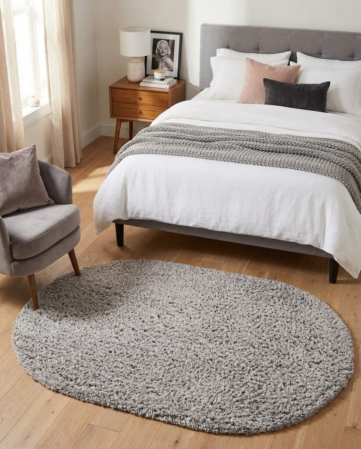 Majestic Manor Collection Area Rug - Versailles (Silver Screen) Oval Silver Screen  lifestyle 44