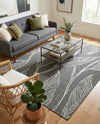 Seaside Blooms Collection Area Rug -  Evergreen (Ivory Charcoal) Rectangle Ivory Charcoal  lifestyle 12