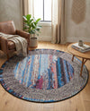 Urban Terrace Collection Area Rug -  Oasis Round Multi  lifestyle 77