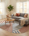 Urban Oasis Rugs Collection Area Rug -  Loft Oval Blue  lifestyle 50