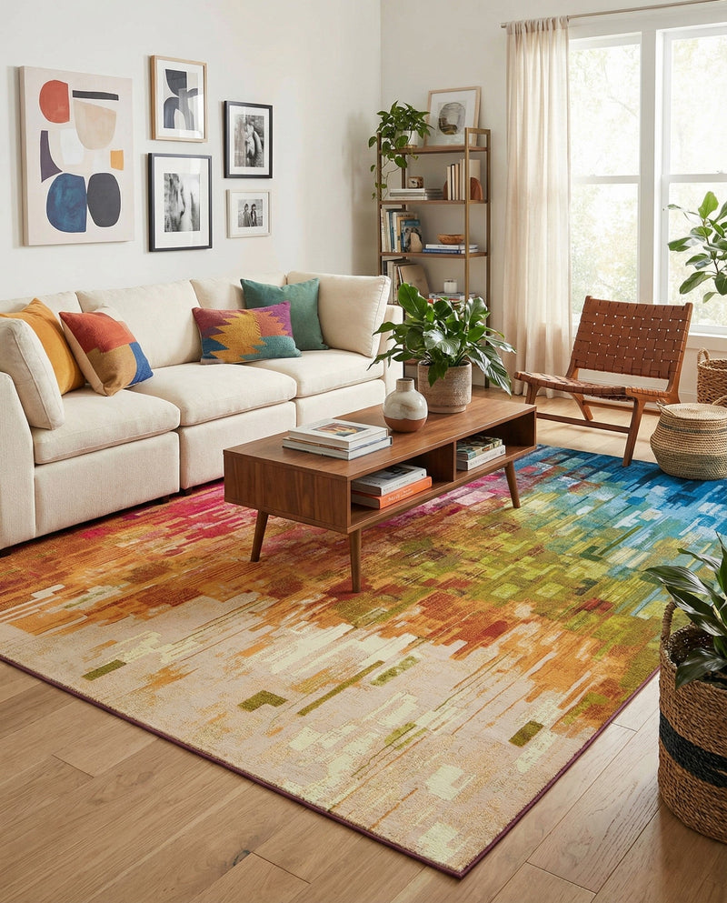 Urban Terrace Collection Area Rug -  Lawn Rectangle Multi  lifestyle 36