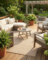 Garden Lattice Charm Collection Area Rug - Arbor (Beige) Rectangle Beige  lifestyle 5