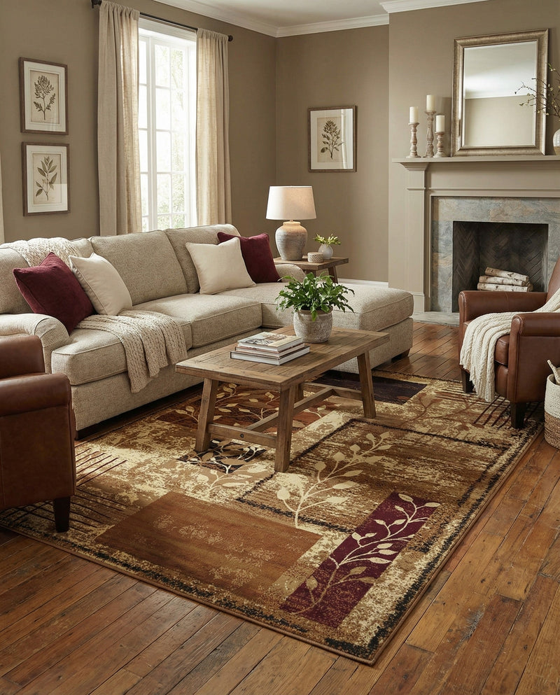 Bistro Lounge Collection Area Rug -  Affogato Rectangle Beige  lifestyle 40