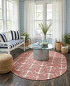Seaside Haven Rugs Collection Area Rug - Sapphire (Rust Red) Oval Rust Red  lifestyle 69