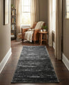 Sahara Essence Collection Area Rug - Oasis (Black) Runner Black  lifestyle 50