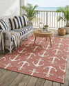 Seaside Haven Rugs Collection Area Rug - Sapphire (Rust Red) Rectangle Rust Red  lifestyle 18