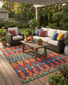 Urban Terrace Collection Area Rug -  Compass Rectangle Multi  lifestyle 9