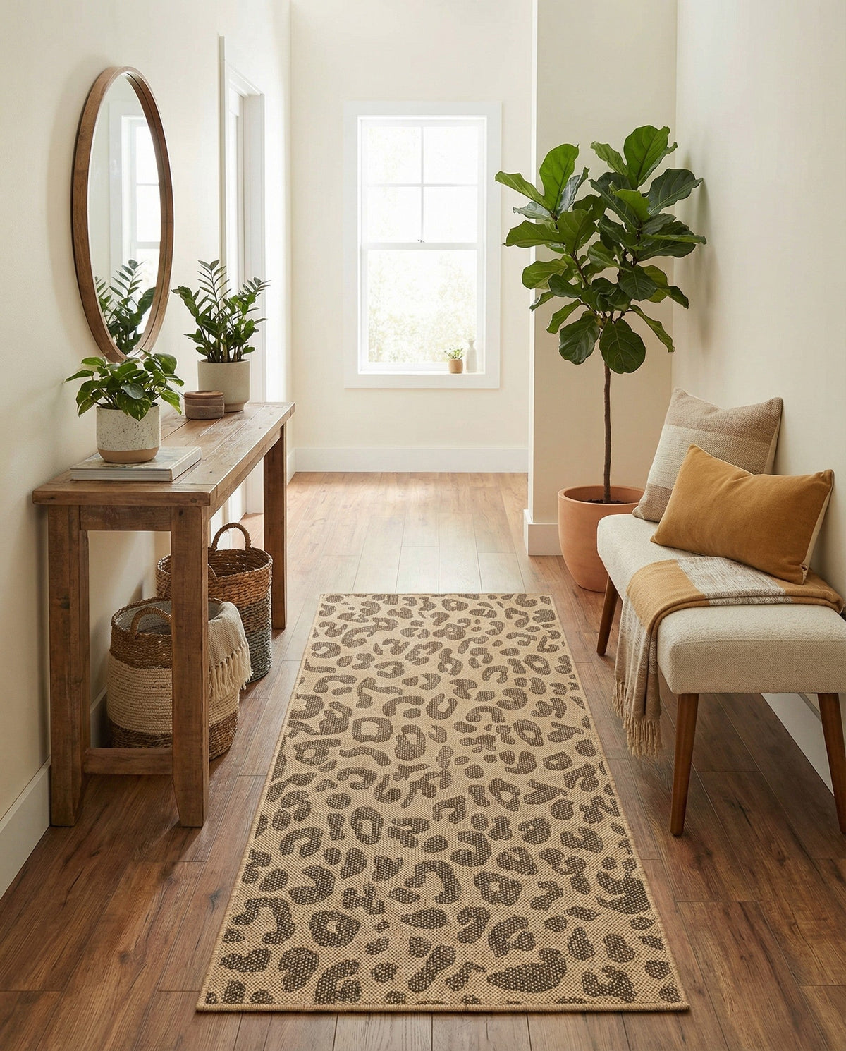 Sahara Sands Collection Area Rug -  Buto Runner Natural  lifestyle 68