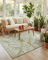 Seaside Blooms Collection Area Rug - Verdure (Green) Rectangle Green  lifestyle 16