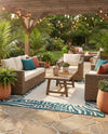 Savannah Escape Collection Area Rug - Serengeti Square Ivory  lifestyle 71