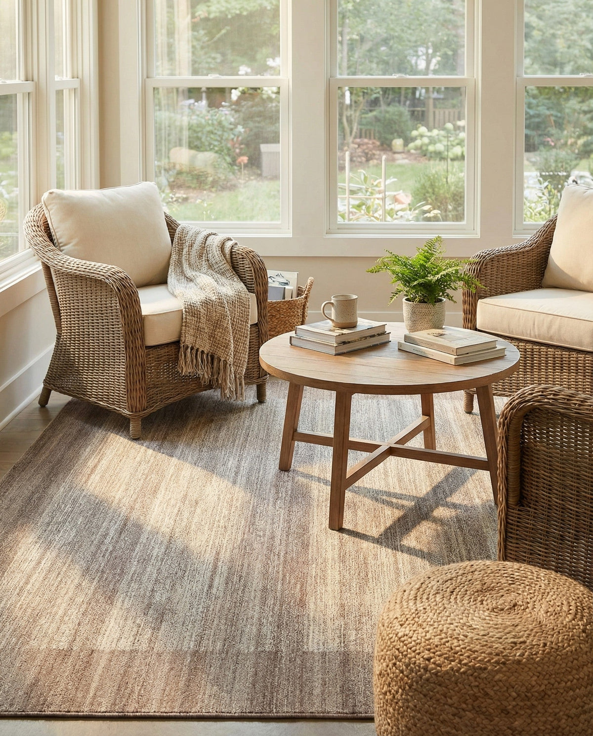 Studio Haven Collection Area Rug -  Conservatory (Beige) Rectangle Beige  lifestyle 15