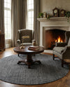 Berkshire Estate Collection Area Rug - Windsor (Earl Grey) Round Earl Grey  lifestyle 79