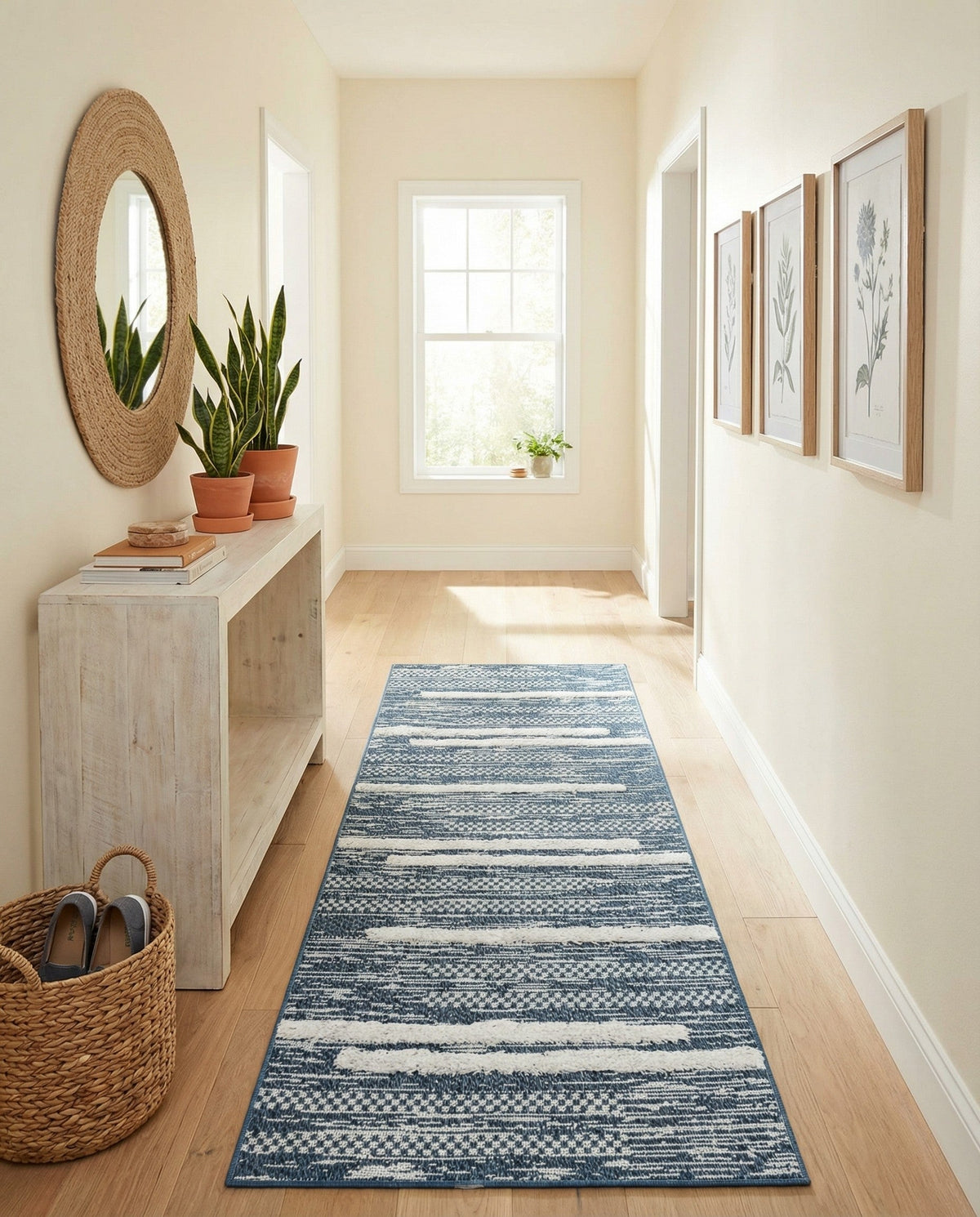 Cathedral Elegance Collection Area Rug - Chapel Runner Navy Blue  lifestyle 172