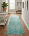 Bazaar Chic Collection Area Rug -  Taza Runner Turquoise  lifestyle 39
