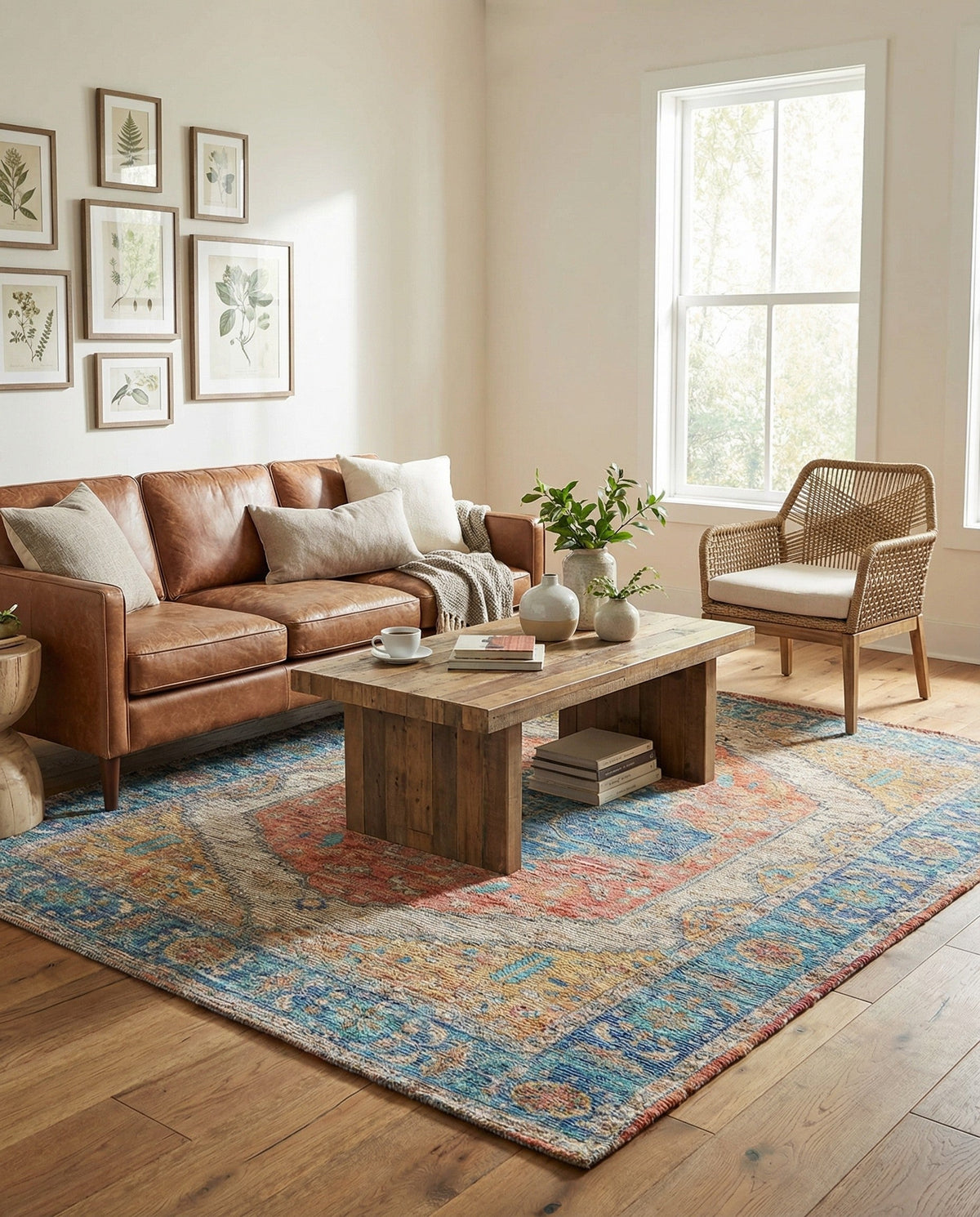 Savannah Threads Collection Area Rug - Charleston Rectangle Orange Yellow  lifestyle 15