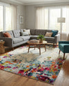 Chromatic Oasis Collection Area Rug -  Blush Rectangle Multi  lifestyle 29